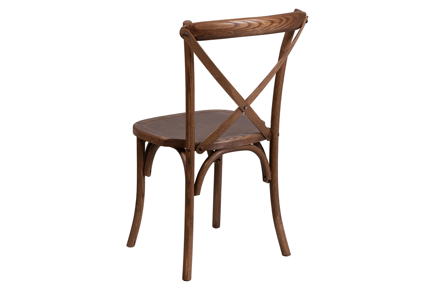 BLNK™ HERCULES Series Wood Stackable Cross Back Chair - Pecan