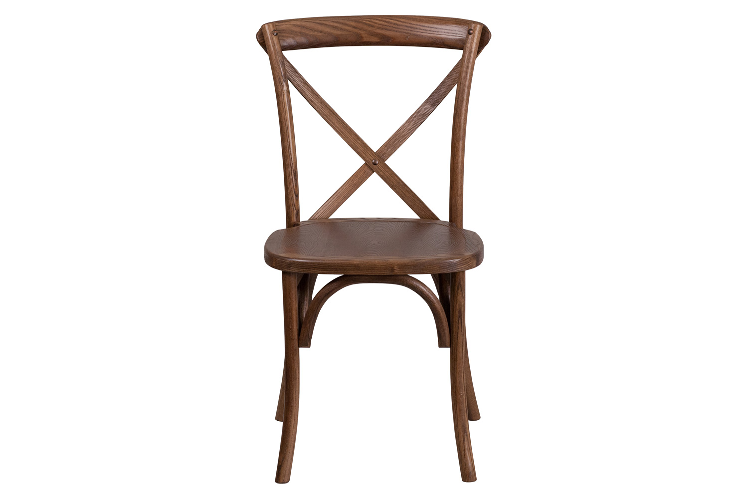 BLNK™ HERCULES Series Wood Stackable Cross Back Chair - Pecan