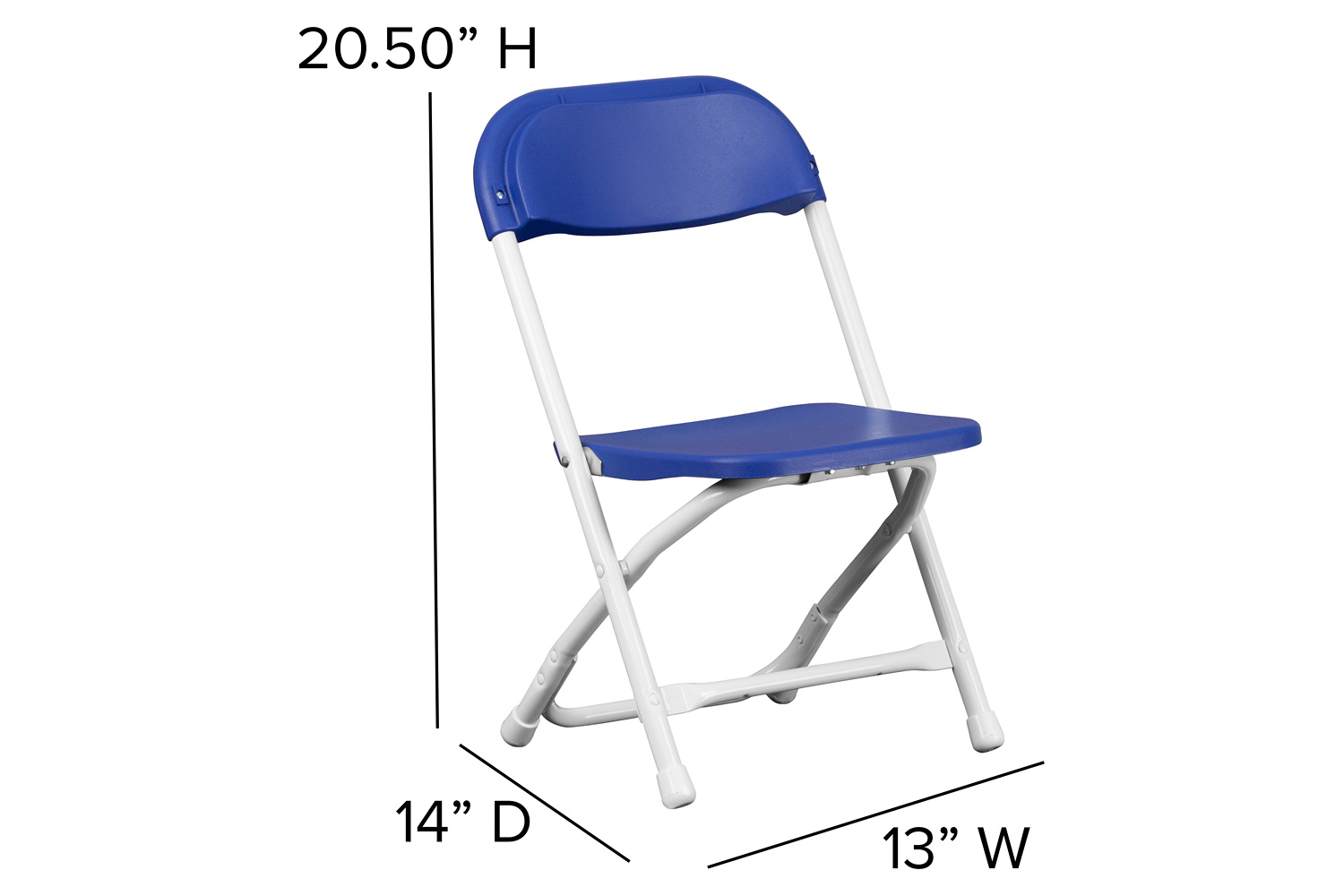 BLNK™ Timmy Kids Plastic Folding Chair - Blue