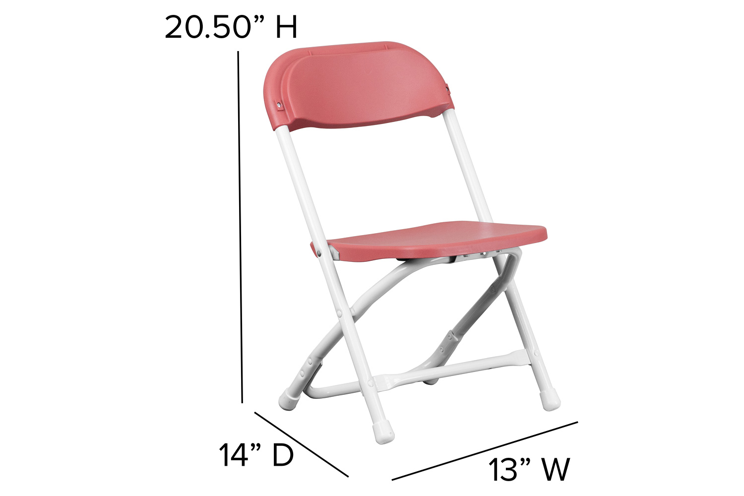 BLNK™ Timmy Kids Plastic Folding Chair - Burgundy