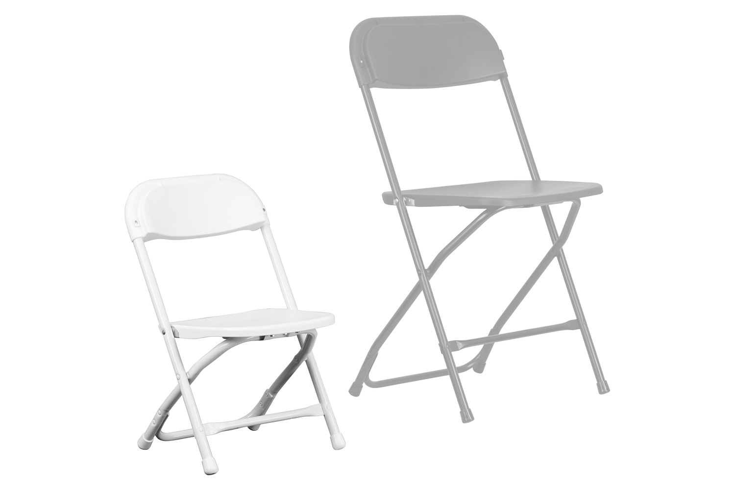 BLNK Timmy Kids Plastic Folding Chair - White