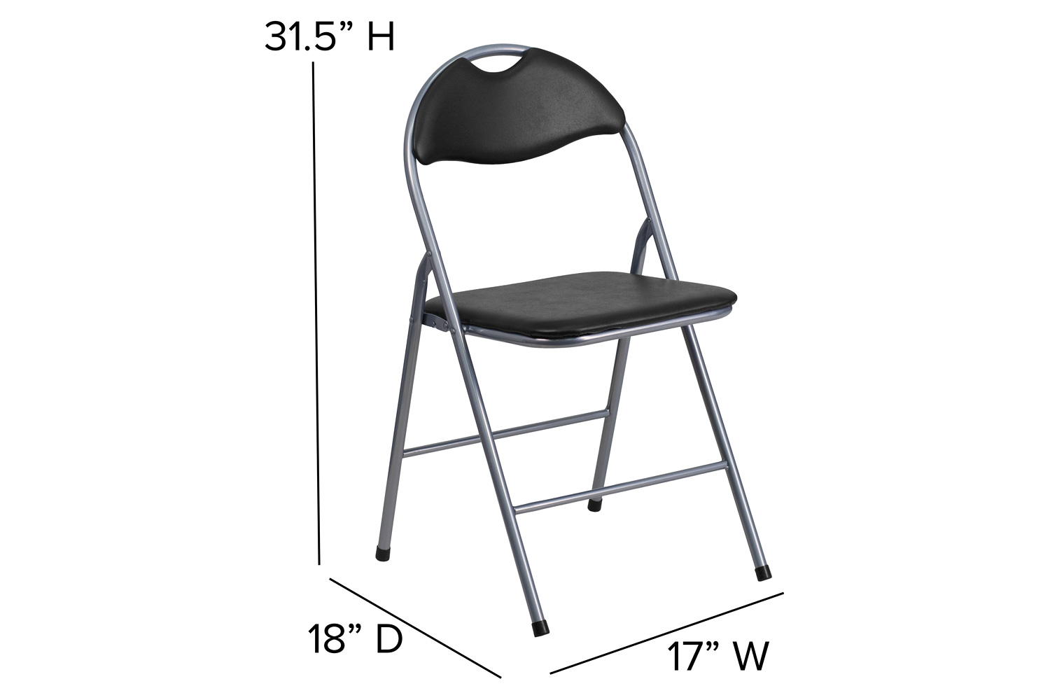 BLNK - HERCULES Series Vinyl Metal Folding Chair with Carrying Handle