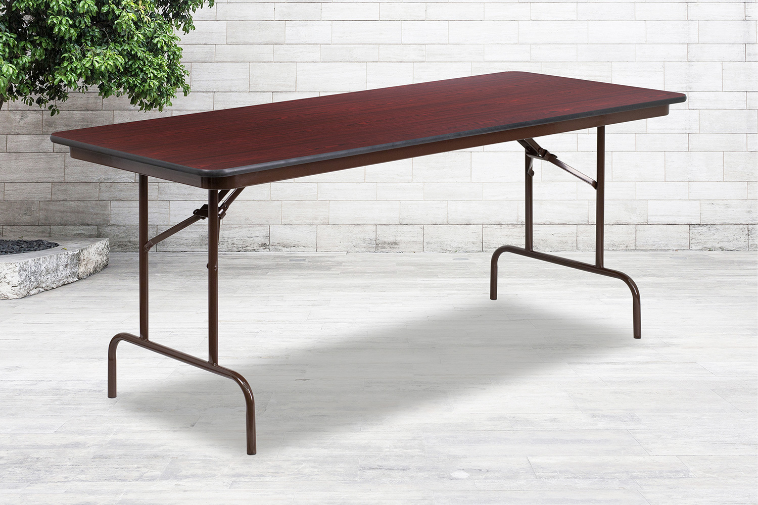 BLNK Floyd Mahogany HP Laminate Folding Banquet Table