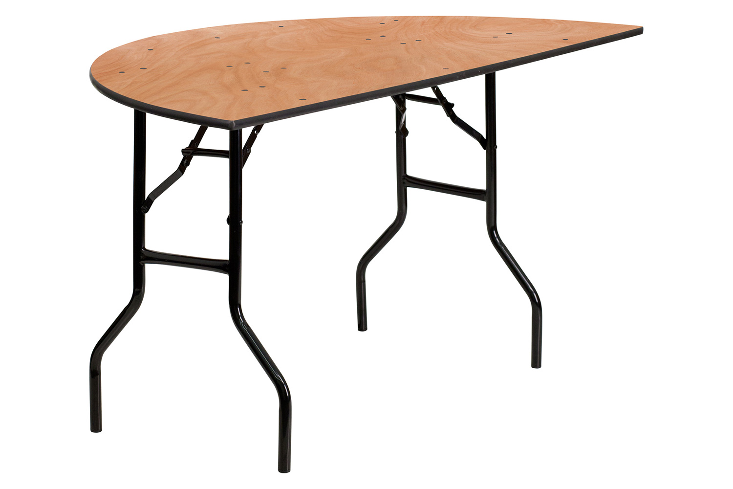 BLNK Furman Round Wood Half-Round Folding Banquet Table