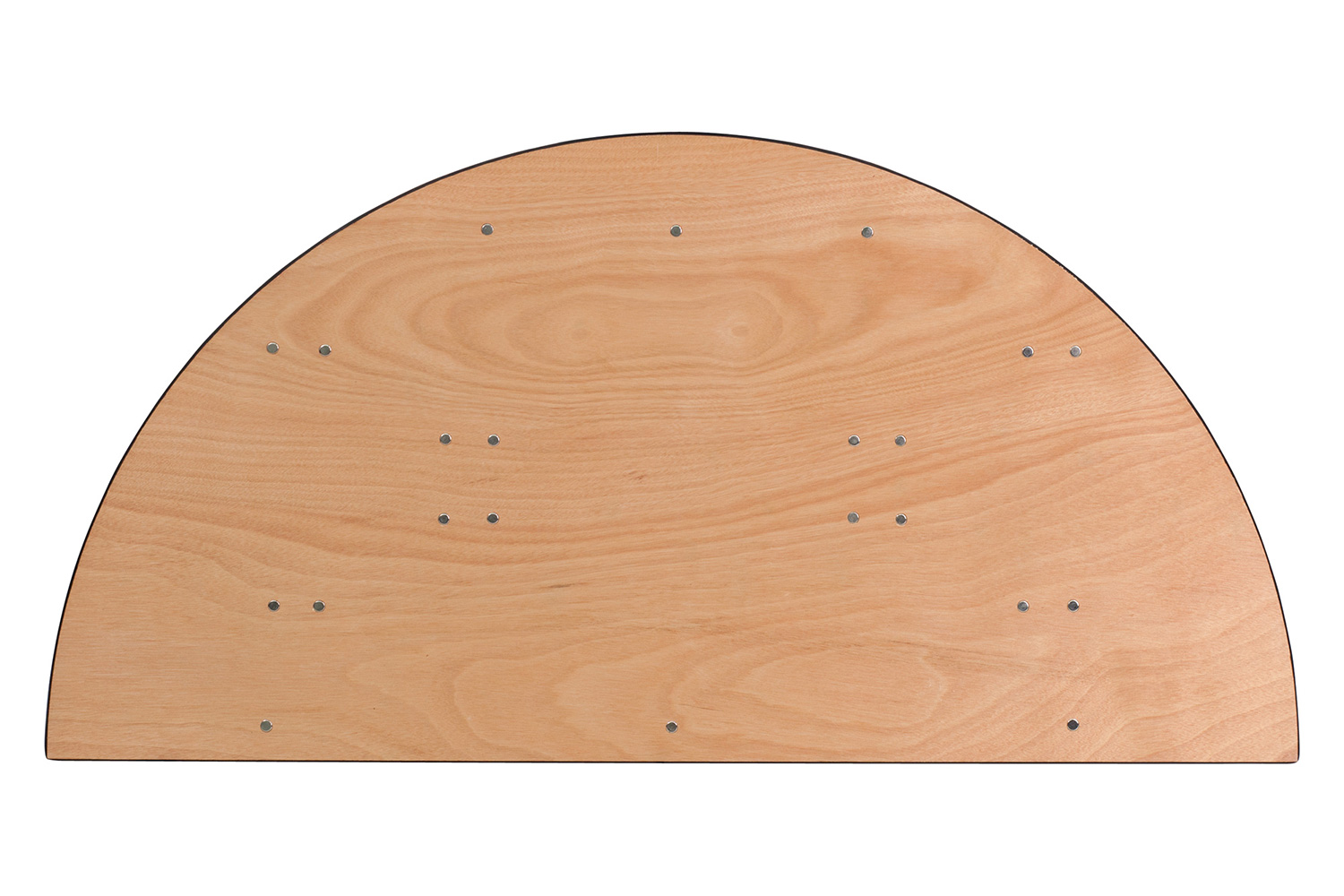 BLNK Furman Round Wood Half-Round Folding Banquet Table - 5'D