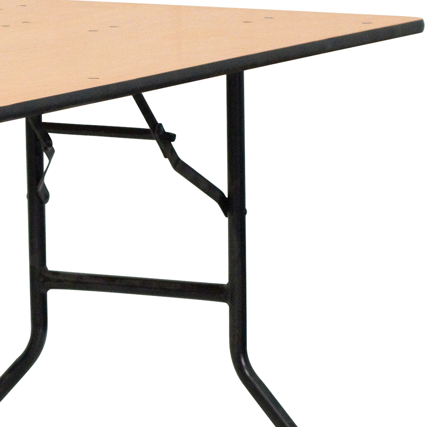 BLNK Gael Rectangular Wood Folding Banquet Table with Clear Coated Finished Top - 6'W x 2.5'L