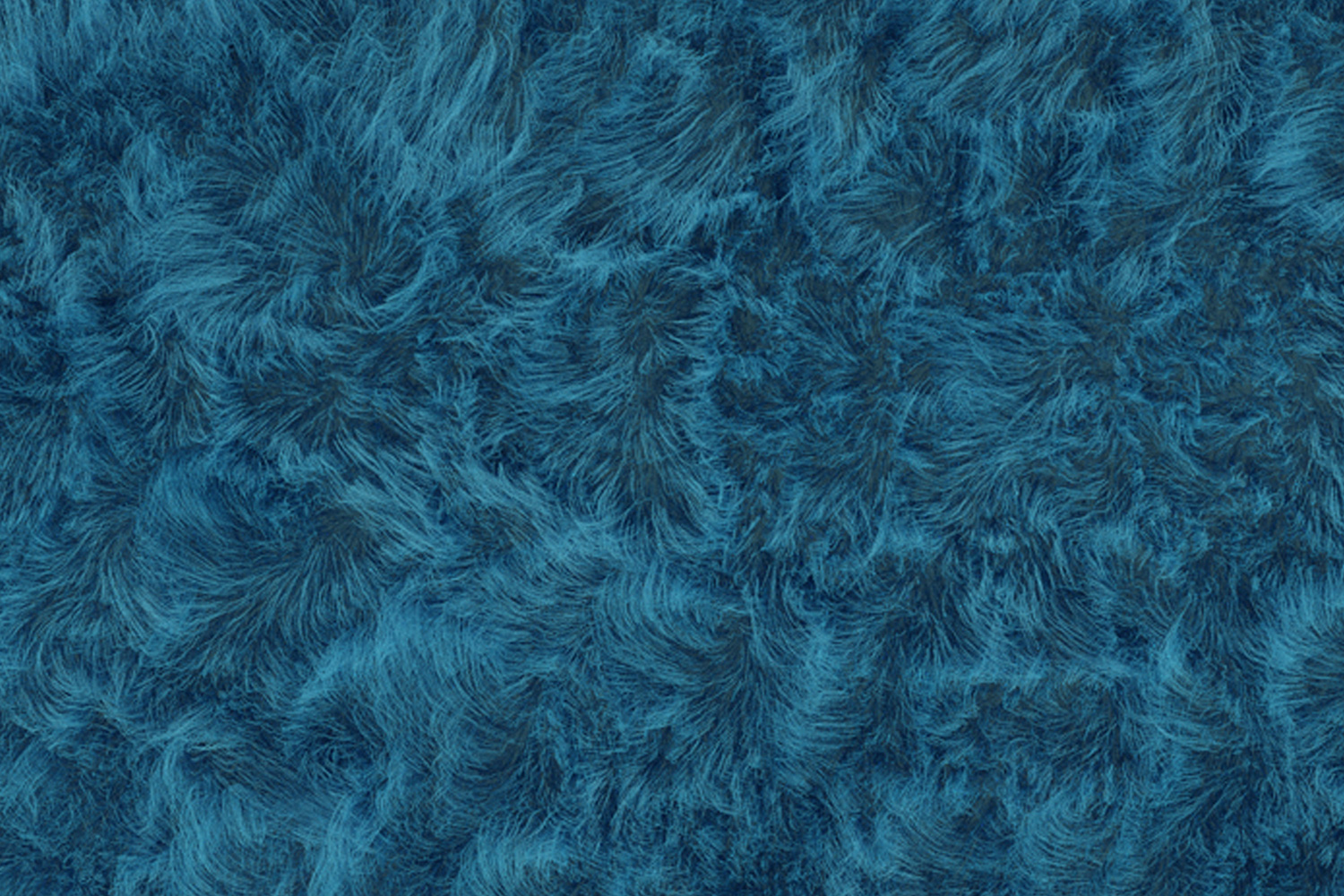 BLNK Chalet Collection Faux Fur Area Rug with Polyester Backing - Turquoise, 2'W x 7'L