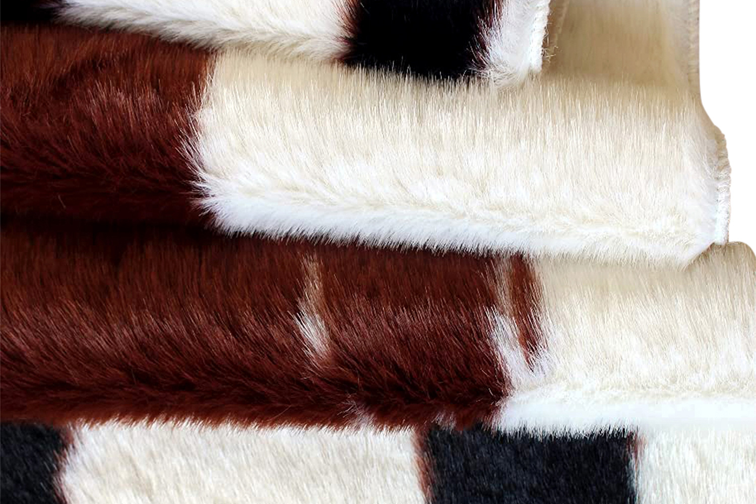 BLNK Barstow Collection Faux Cowhide Print Area Rug with Polyester Backing - Brown, 2'W x 3'L