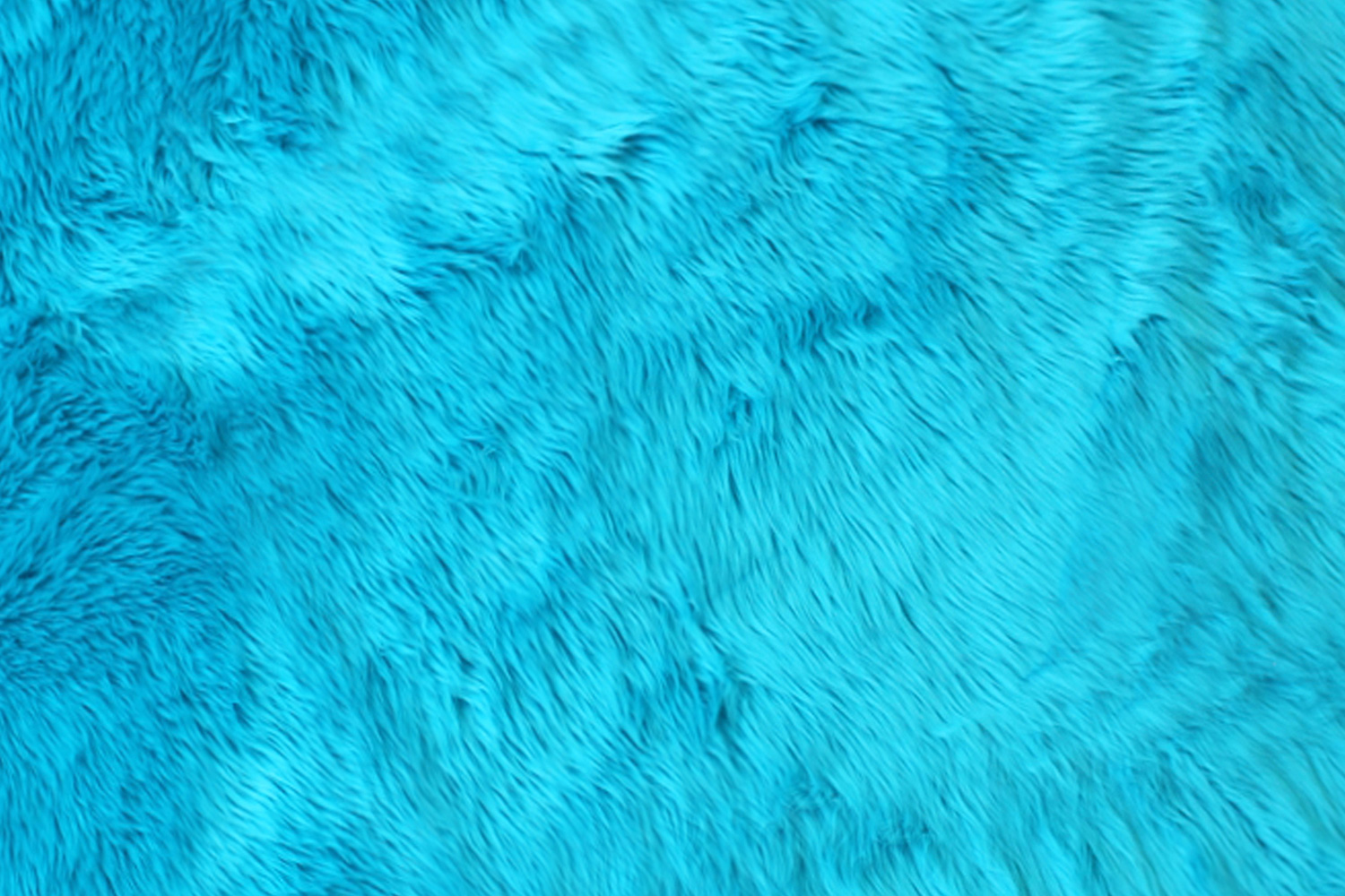 BLNK Chalet Collection Round Faux Fur Area Rug with Polyester Backing - Turquoise, 4'W x 4'L