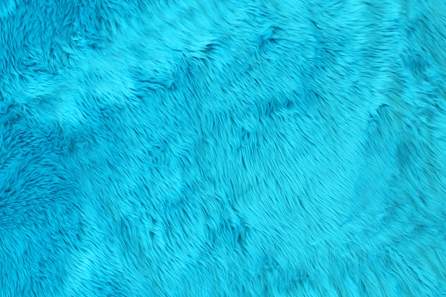 BLNK Chalet Collection Round Faux Fur Area Rug with Polyester Backing - Turquoise, 5'W x 5'L