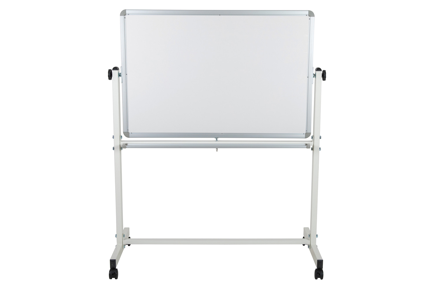 BLNK HERCULES Series Reversible Mobile Cork Bulletin Board and White Board with Pen Tray - 45.25"W x 54.75"H