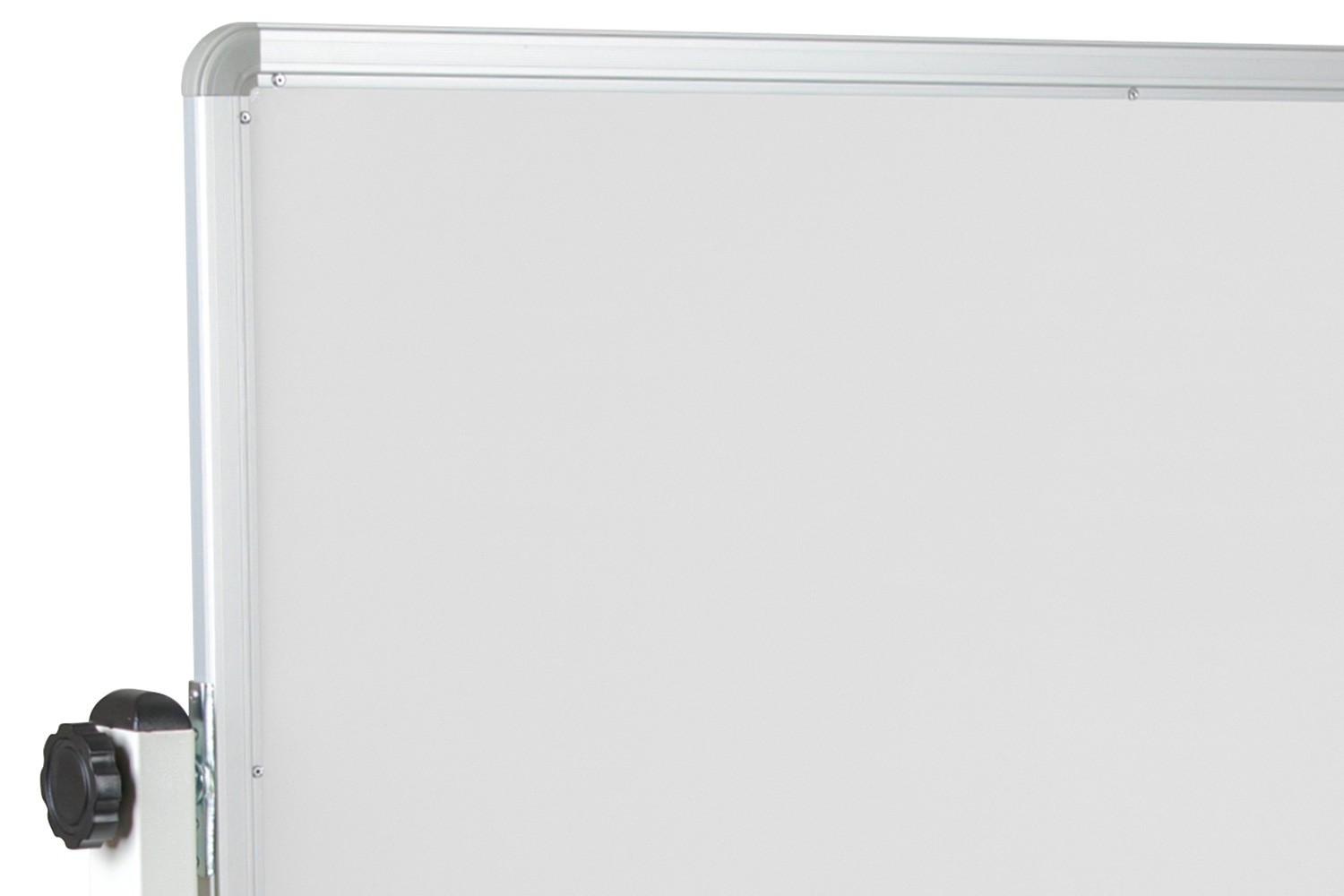 BLNK HERCULES Series Reversible Mobile Cork Bulletin Board and White Board with Pen Tray - 45.25"W x 54.75"H