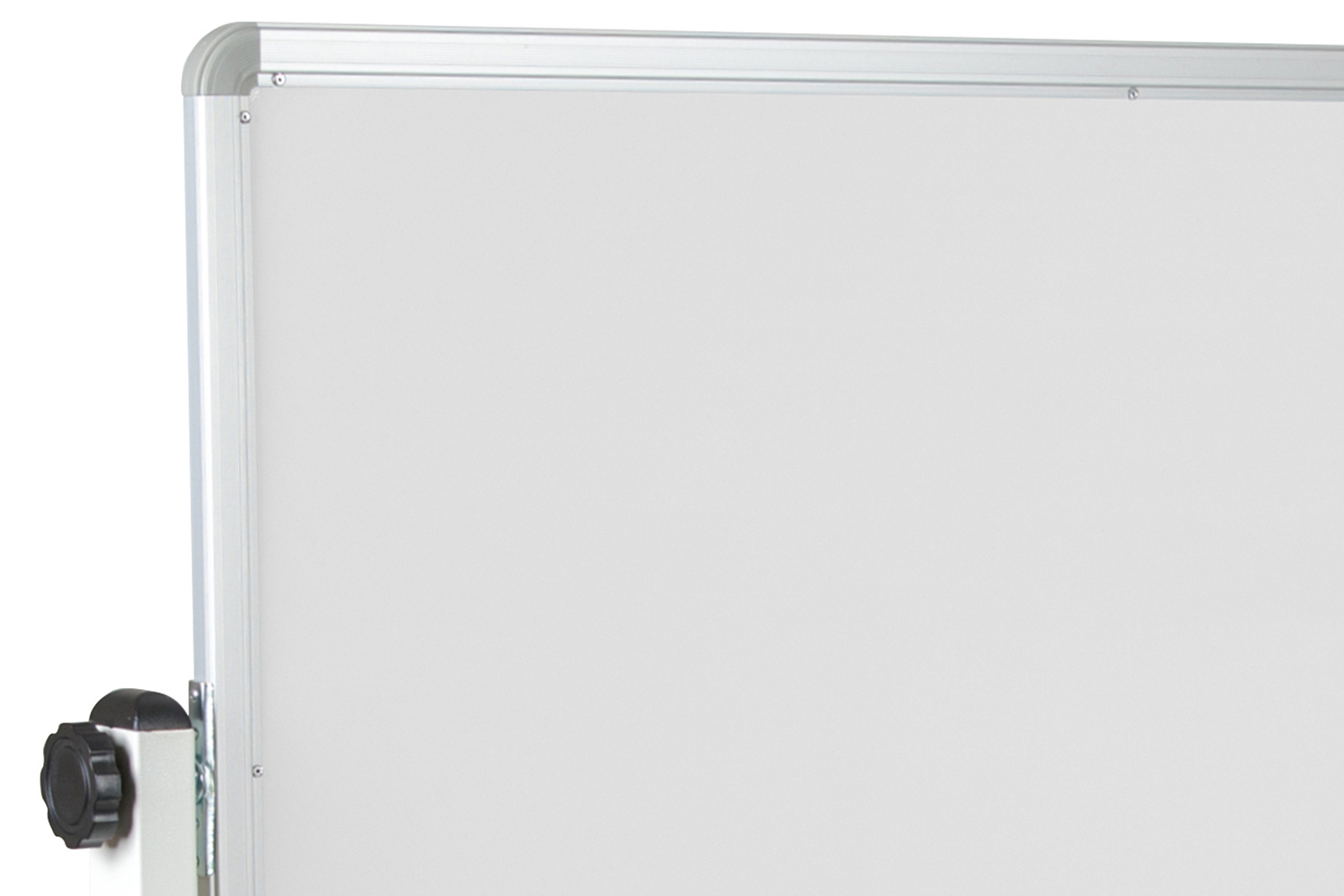 BLNK HERCULES Series Reversible Mobile Cork Bulletin Board and White Board with Pen Tray - 53"W x 59"H