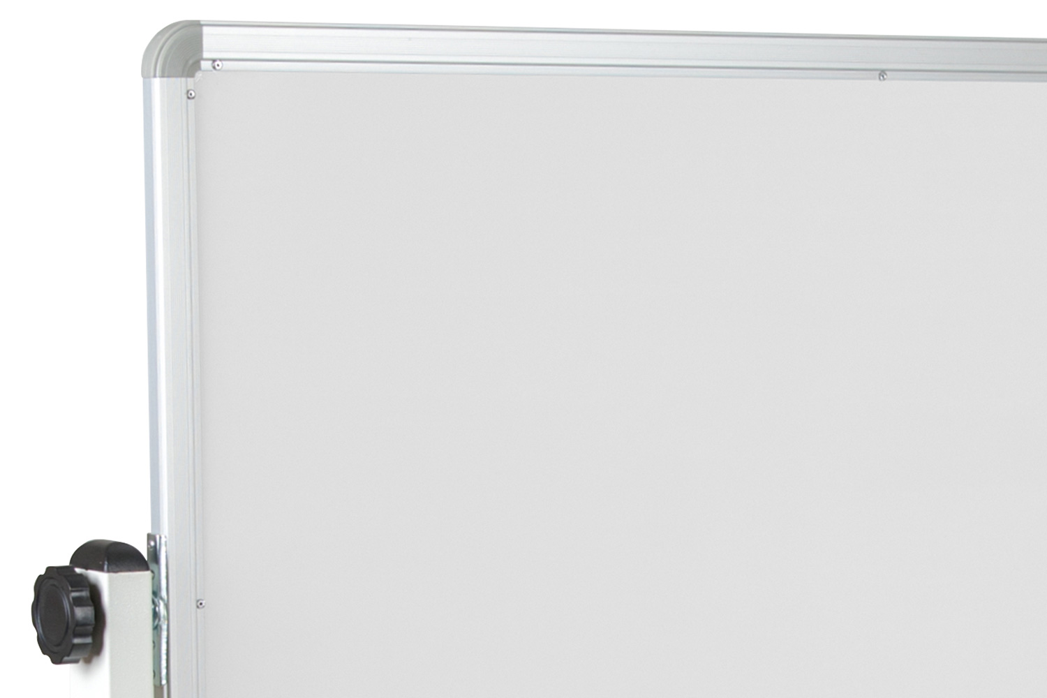 BLNK HERCULES Series Reversible Mobile Cork Bulletin Board and White Board with Pen Tray - 53"W x 62.5"H