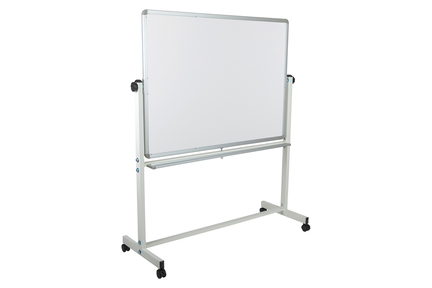 BLNK HERCULES Series Double-Sided Mobile White Board with Pen Tray - 53"W x 62.5"H