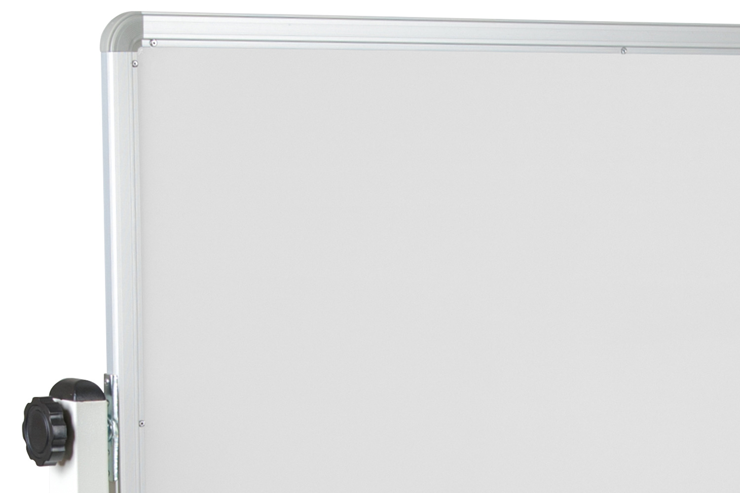 BLNK HERCULES Series Reversible Mobile Cork Bulletin Board and White Board with Pen Tray - 64.25"W x 64.75"H