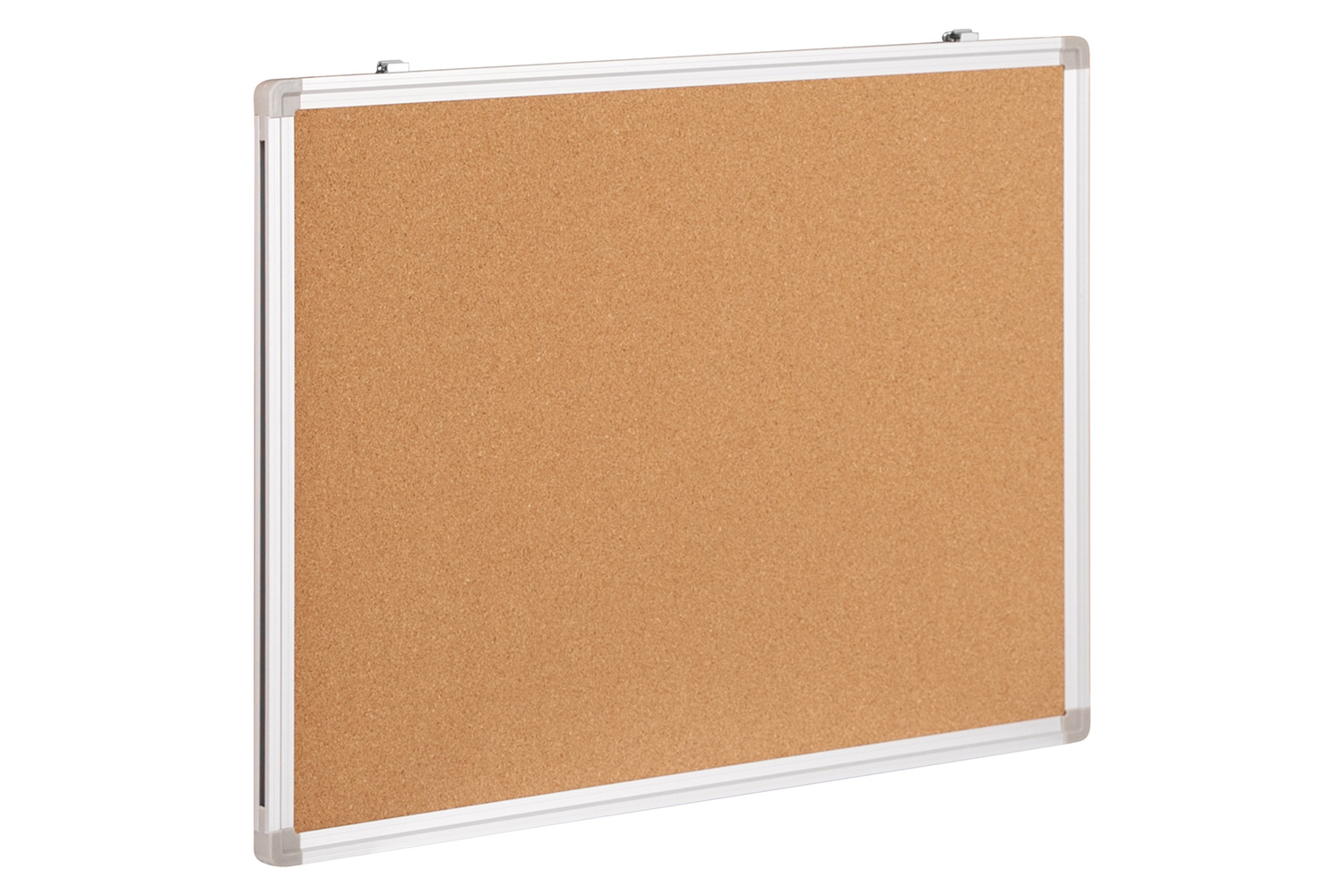 BLNK HERCULES Series Natural Cork Board with Aluminum Frame - 23.5"W x 17.75"H