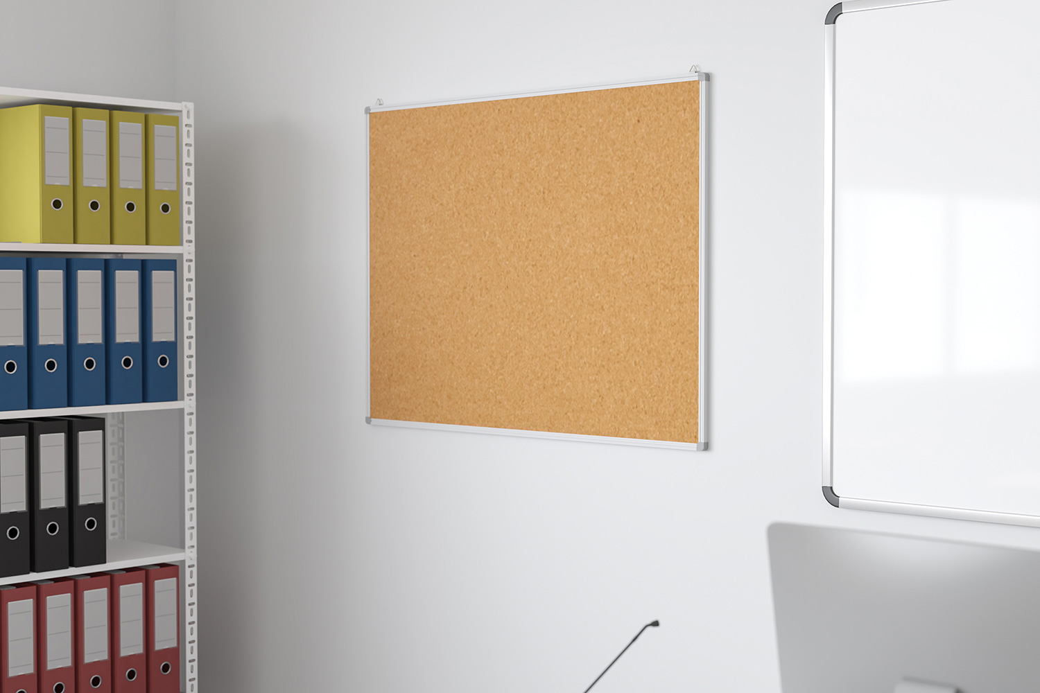 BLNK HERCULES Series Natural Cork Board with Aluminum Frame