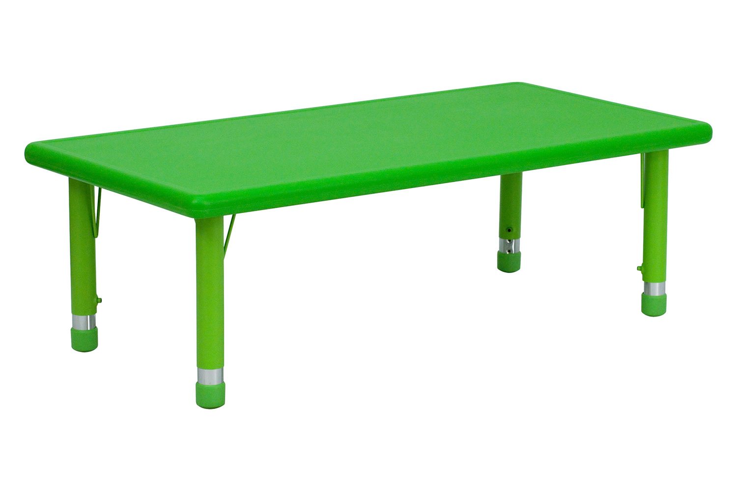 BLNK Wren Rectangular Plastic Height Adjustable Activity Table - Green