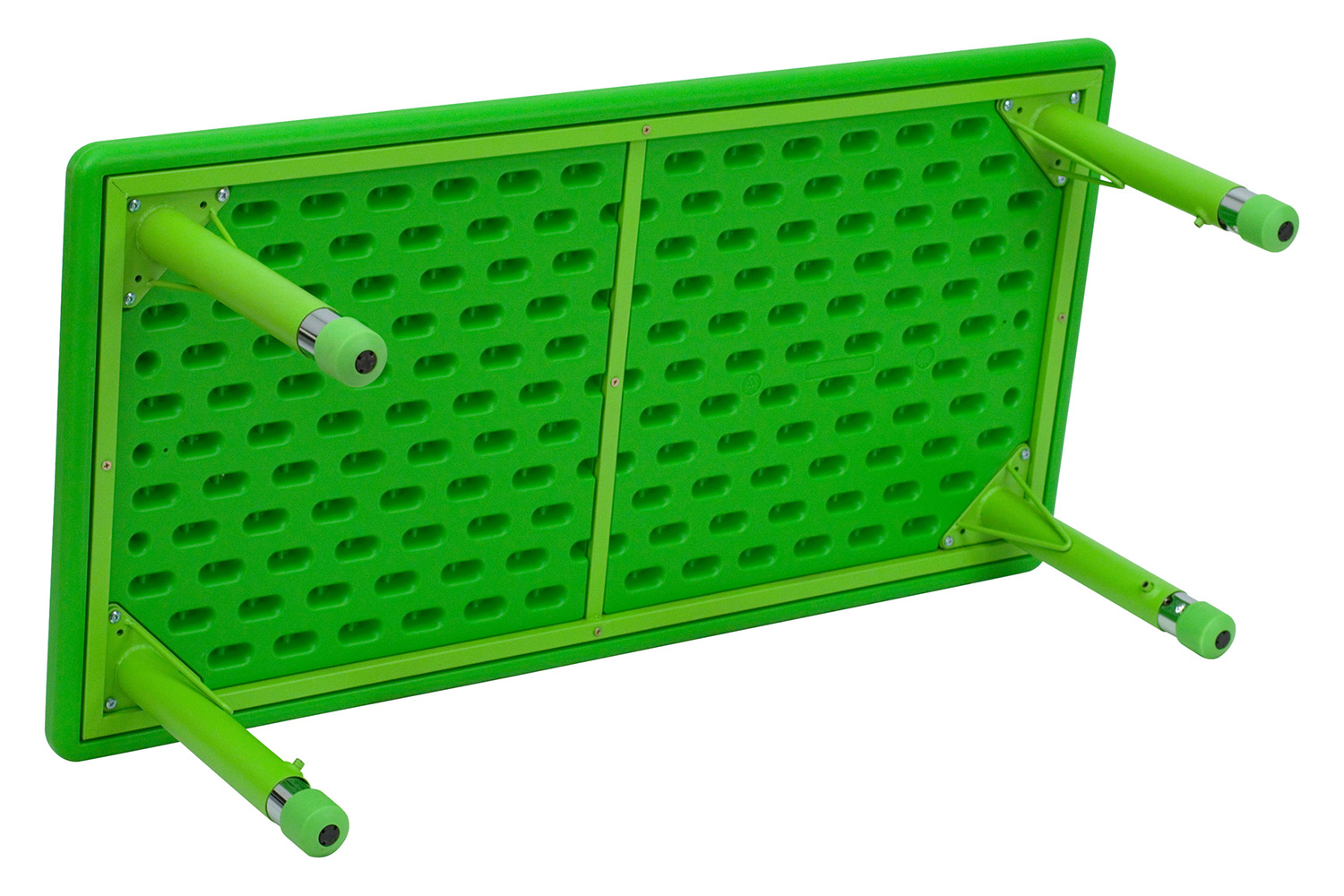 BLNK Wren Rectangular Plastic Height Adjustable Activity Table - Green