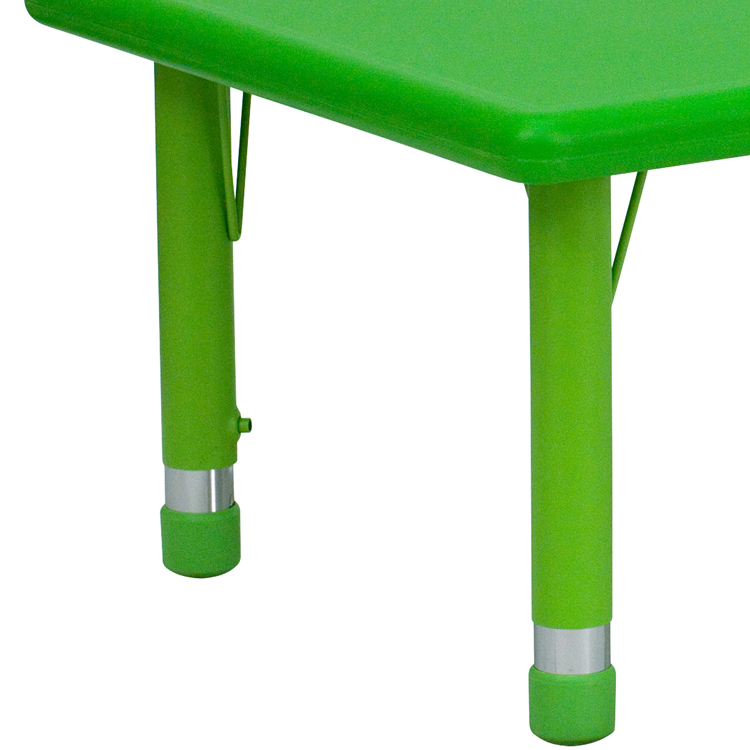 BLNK Wren Rectangular Plastic Height Adjustable Activity Table - Green