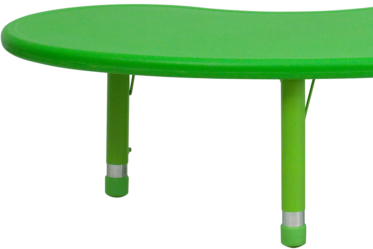 BLNK™ Wren Half-Moon Plastic Height Adjustable Activity Table - Green