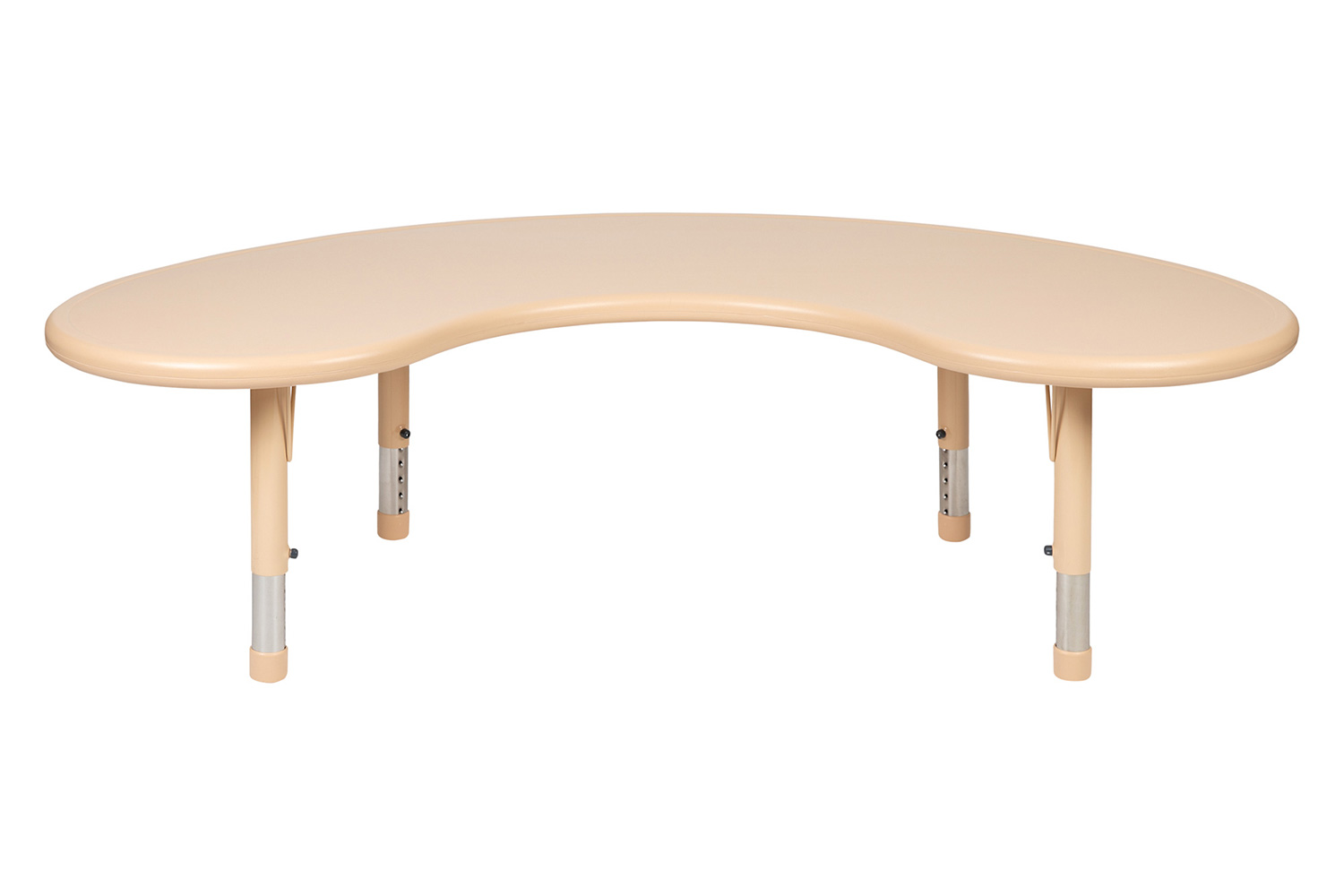 BLNK™ Wren Half-Moon Plastic Height Adjustable Activity Table - Natural