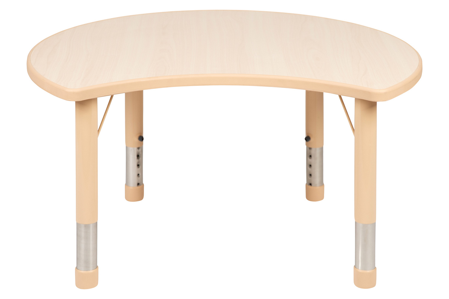 BLNK - Wren Crescent Natural Plastic Height Adjustable Activity Table