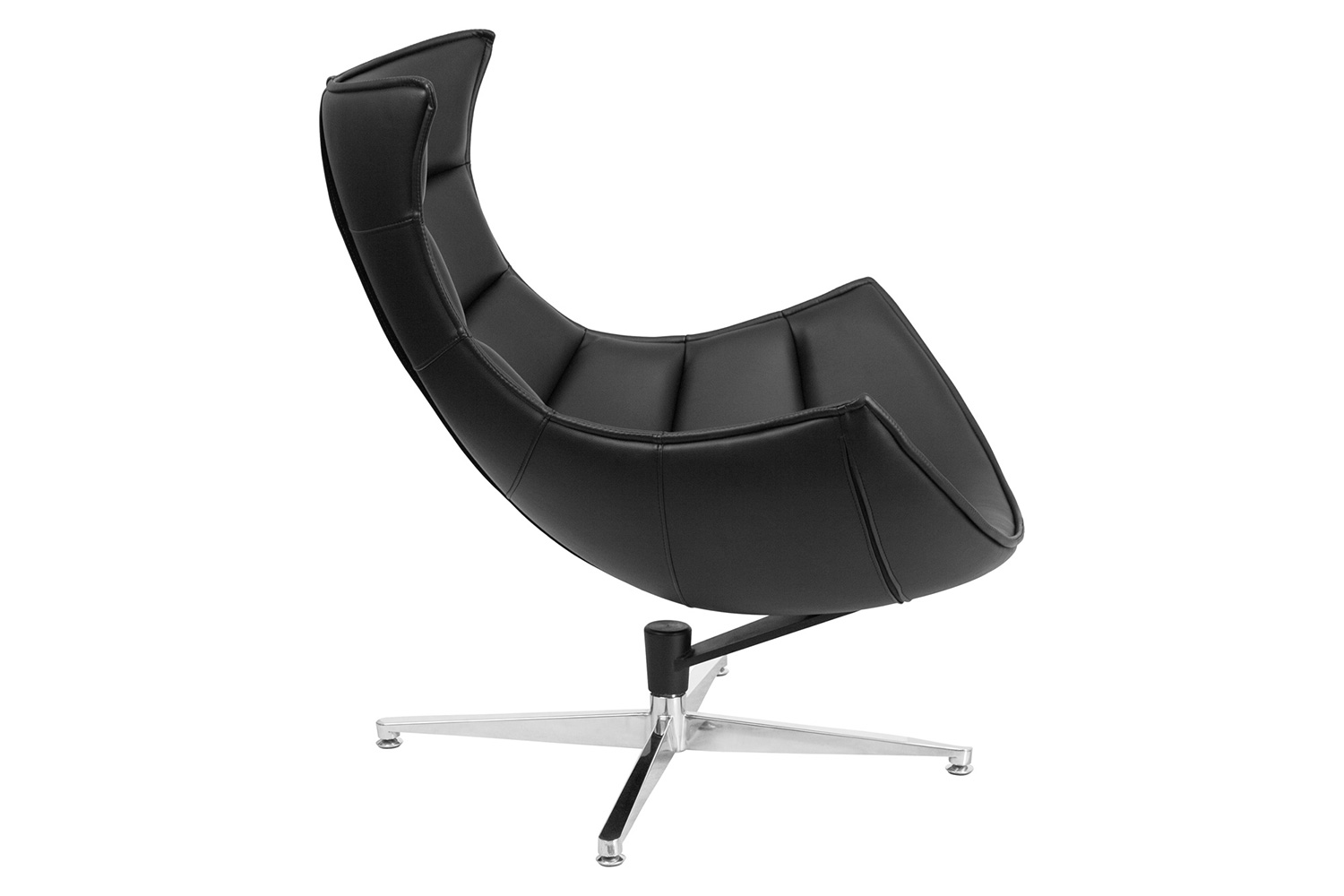 BLNK™ Pasithea LeatherSoft Swivel Cocoon Chair - Black