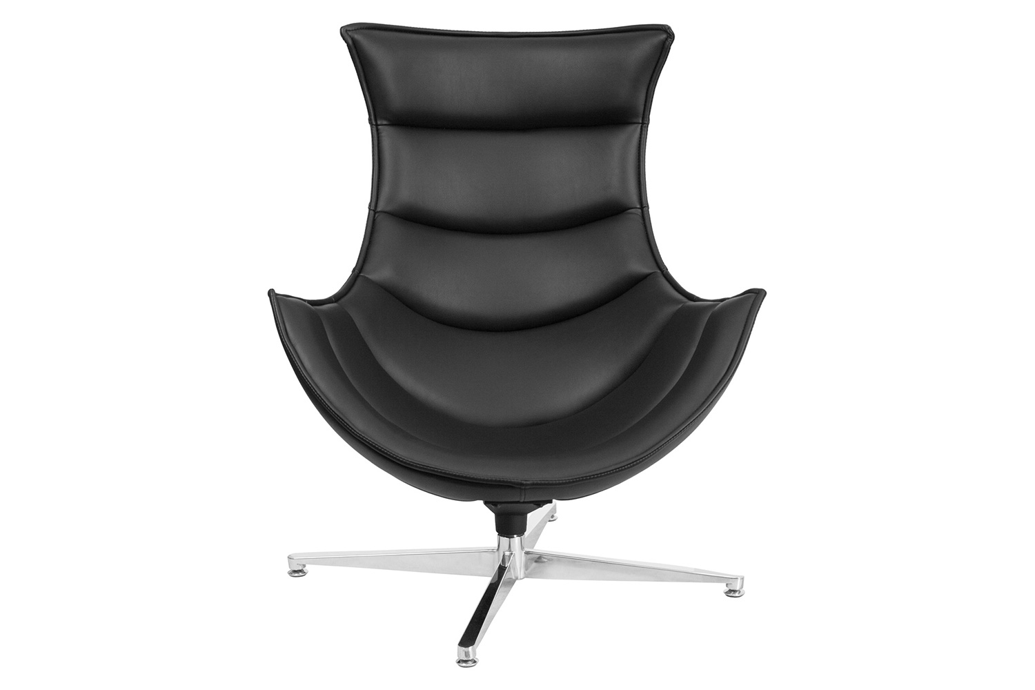 BLNK™ Pasithea LeatherSoft Swivel Cocoon Chair - Black