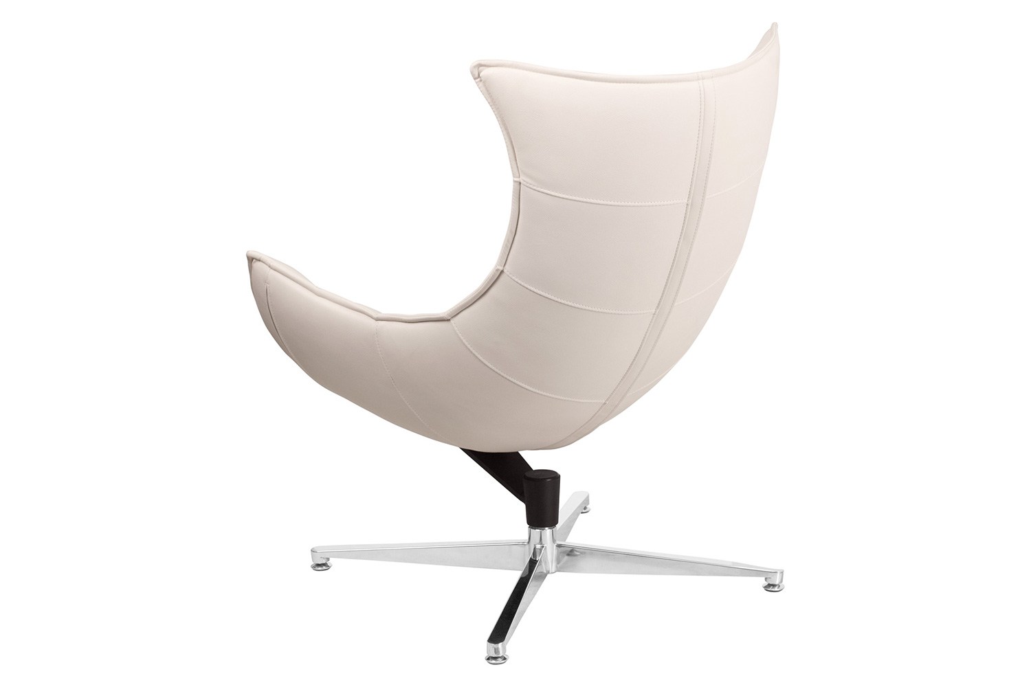 BLNK™ Pasithea LeatherSoft Swivel Cocoon Chair - Creamy White