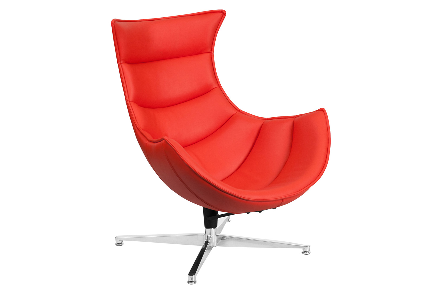 BLNK™ Pasithea LeatherSoft Swivel Cocoon Chair - Red