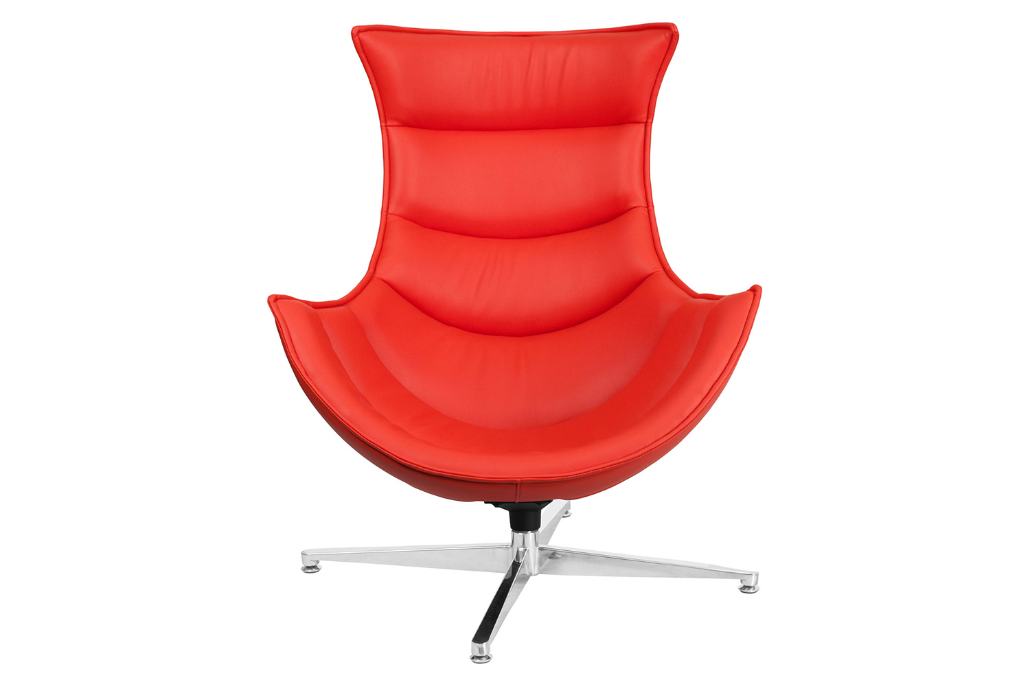 BLNK™ Pasithea LeatherSoft Swivel Cocoon Chair - Red