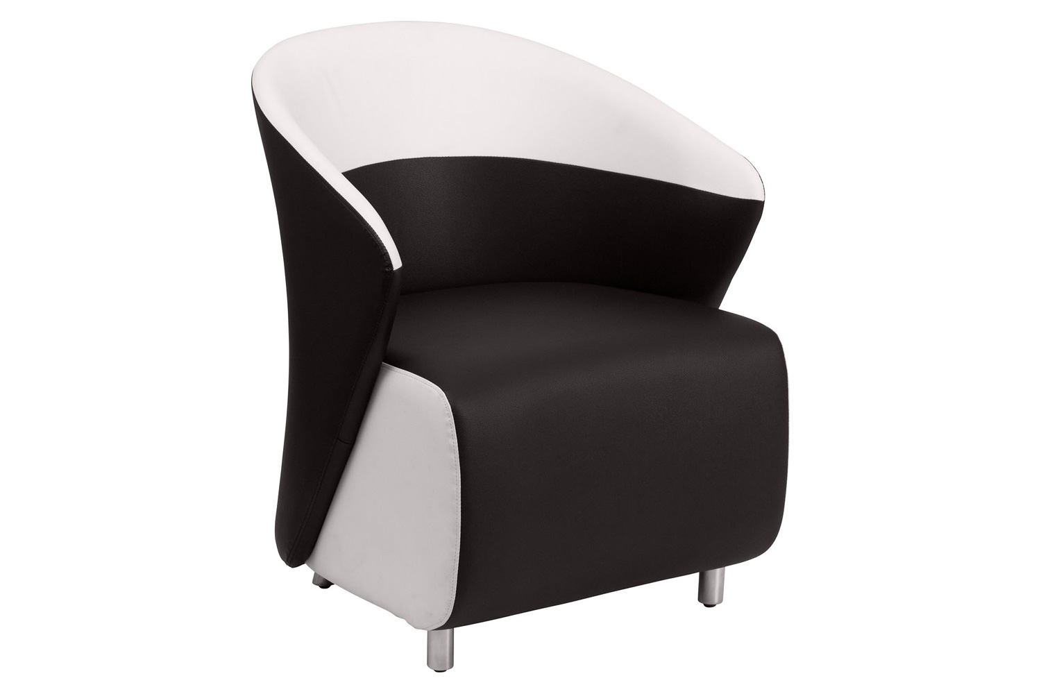 BLNK Pasithea LeatherSoft Curved Barrel Back Lounge Chair