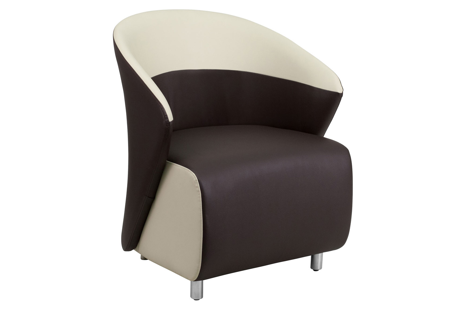 BLNK Pasithea LeatherSoft Curved Barrel Back Lounge Chair