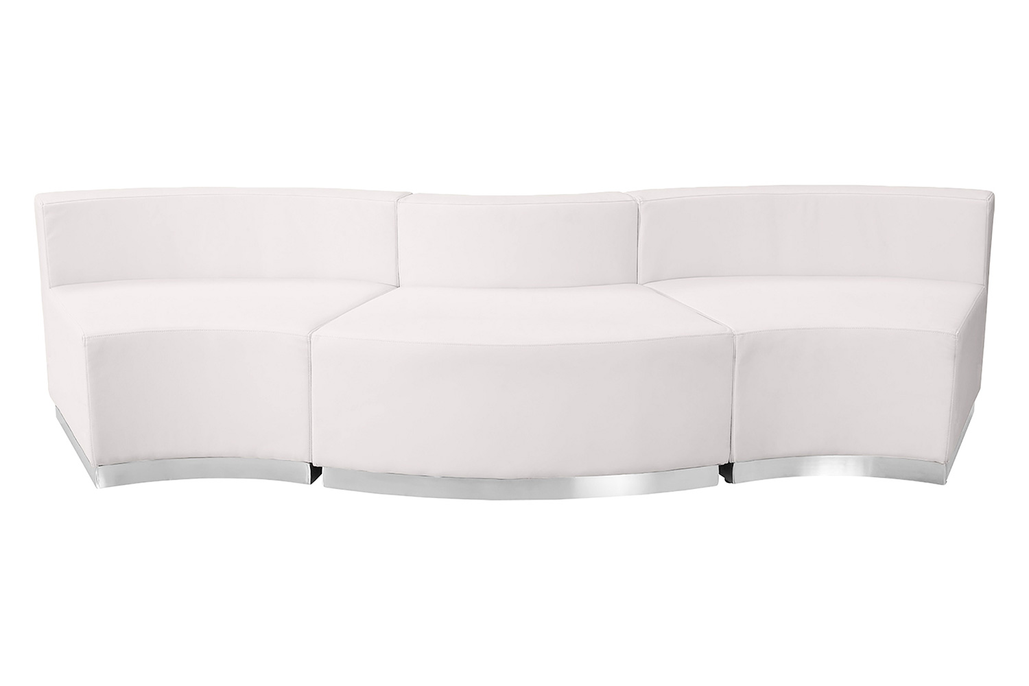 BLNK HERCULES Alon Series Set 3 LeatherSoft Reception Configuration 3 Pieces - Melrose White