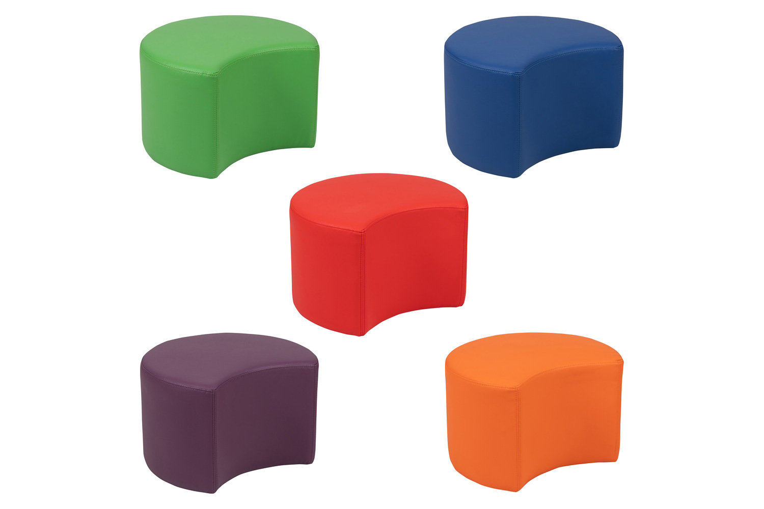 BLNK Nicholas Soft Seating Flexible Flower Set, Assorted Colors - 12"H and 18"H Seat