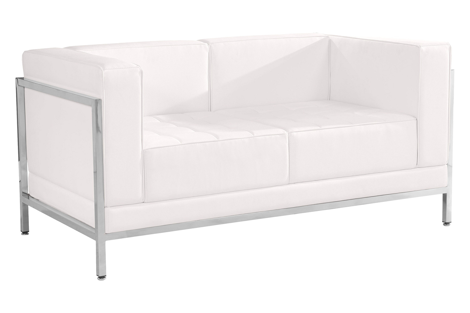 BLNK™ HERCULES Imagination Series LeatherSoft Contemporary Loveseat with Encasing Frame - Melrose White