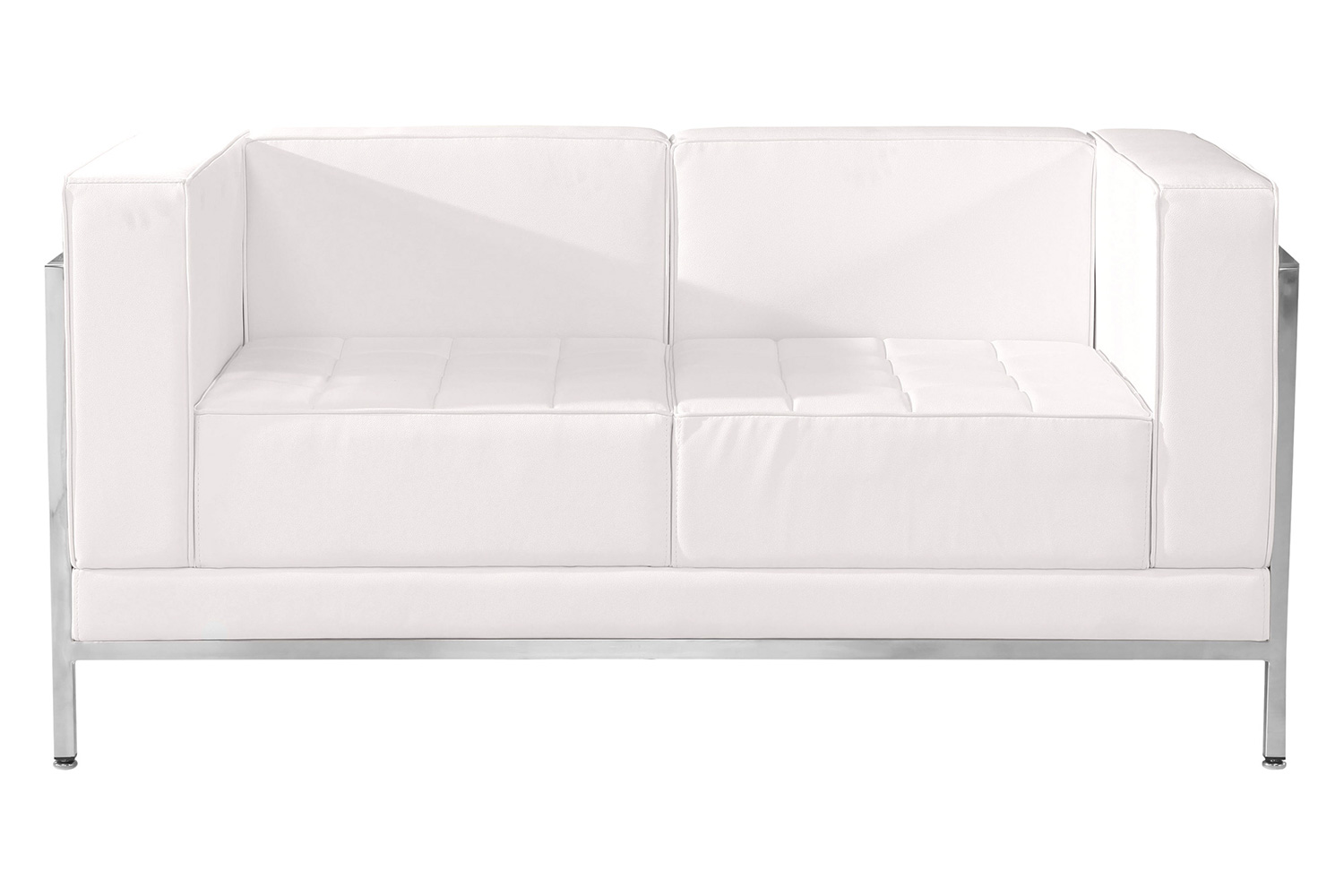 BLNK™ HERCULES Imagination Series LeatherSoft Contemporary Loveseat with Encasing Frame - Melrose White