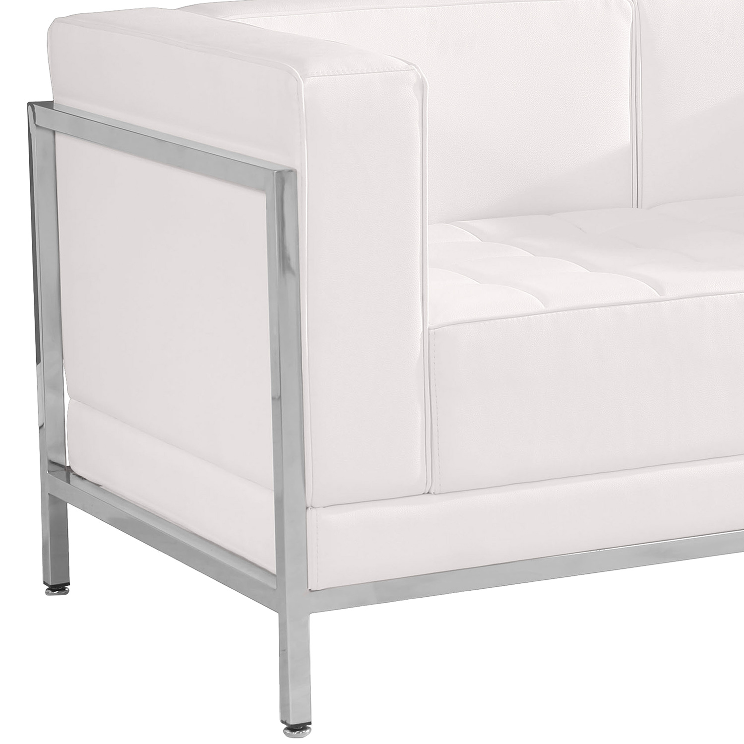 BLNK™ HERCULES Imagination Series LeatherSoft Contemporary Loveseat with Encasing Frame - Melrose White