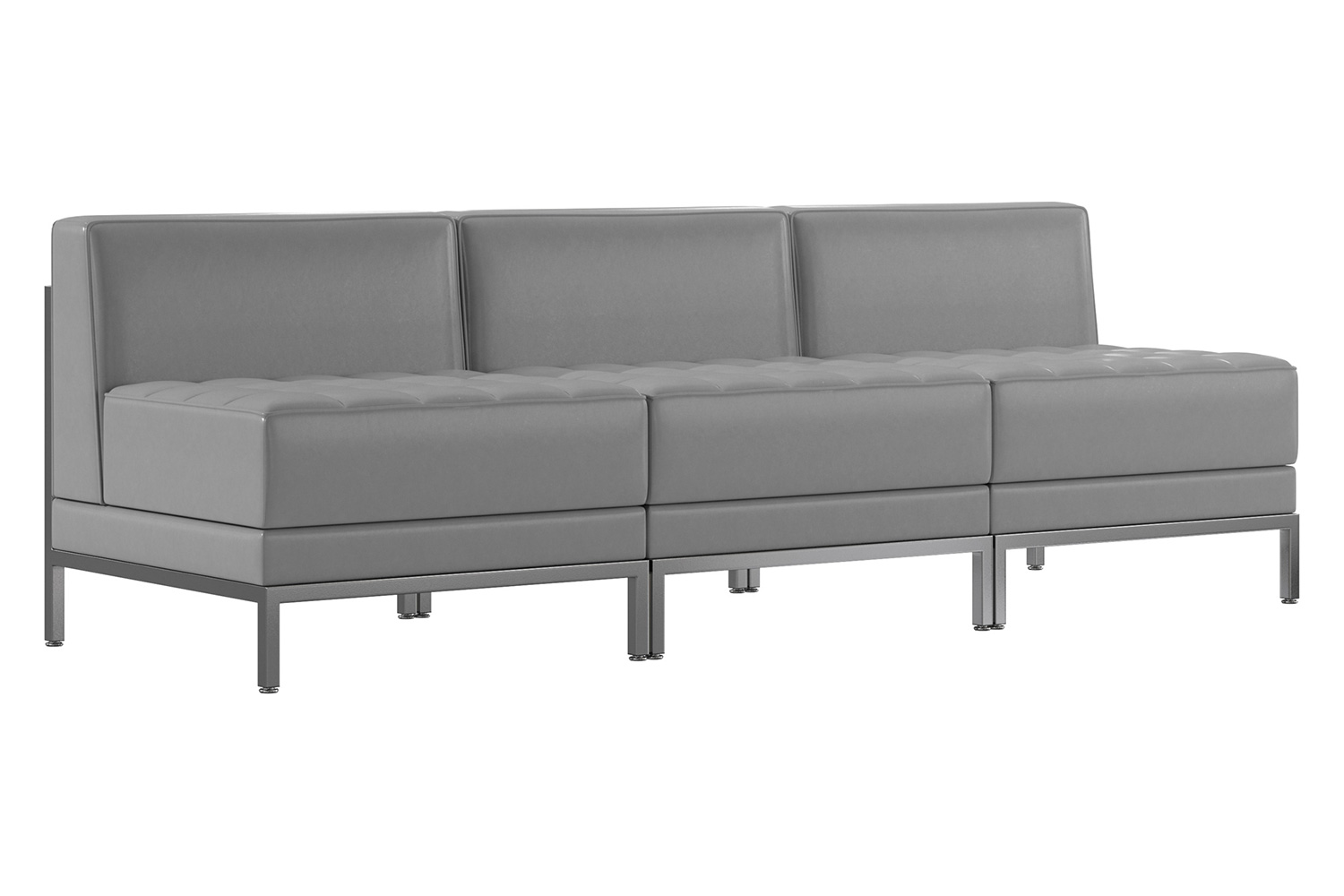 BLNK - HERCULES Imagination Series LeatherSoft Waiting Room Lounge Set, Reception Bench 3 Piece