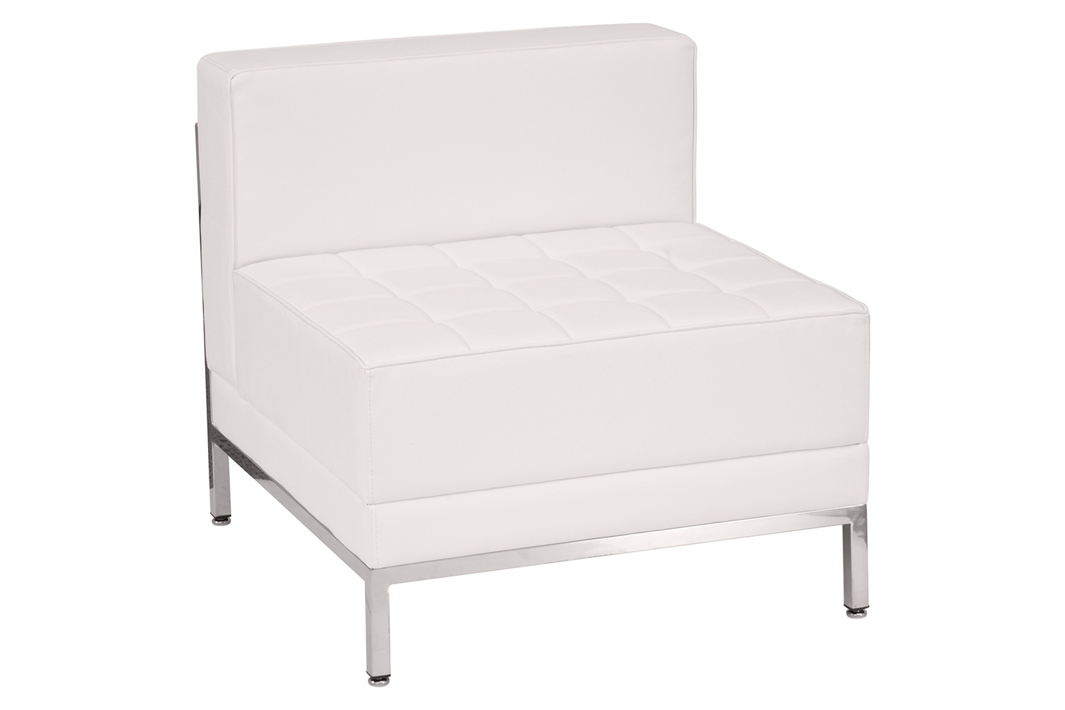 BLNK HERCULES Imagination Series LeatherSoft Contemporary Middle Chair - Melrose White