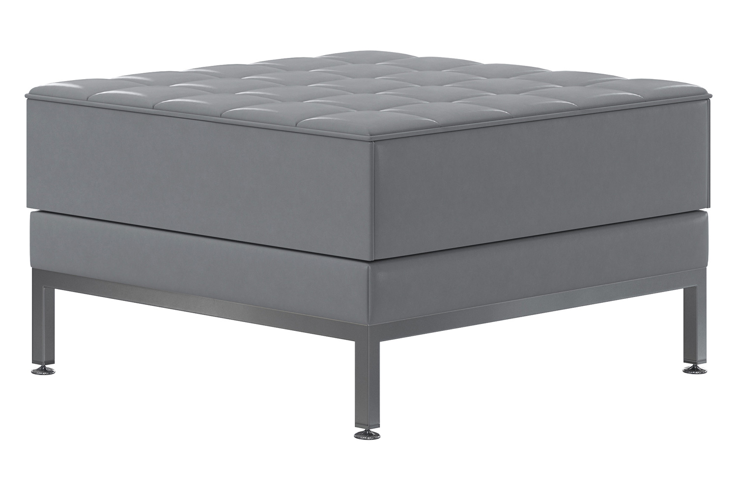 BLNK HERCULES Imagination Series LeatherSoft Ottoman - Gray