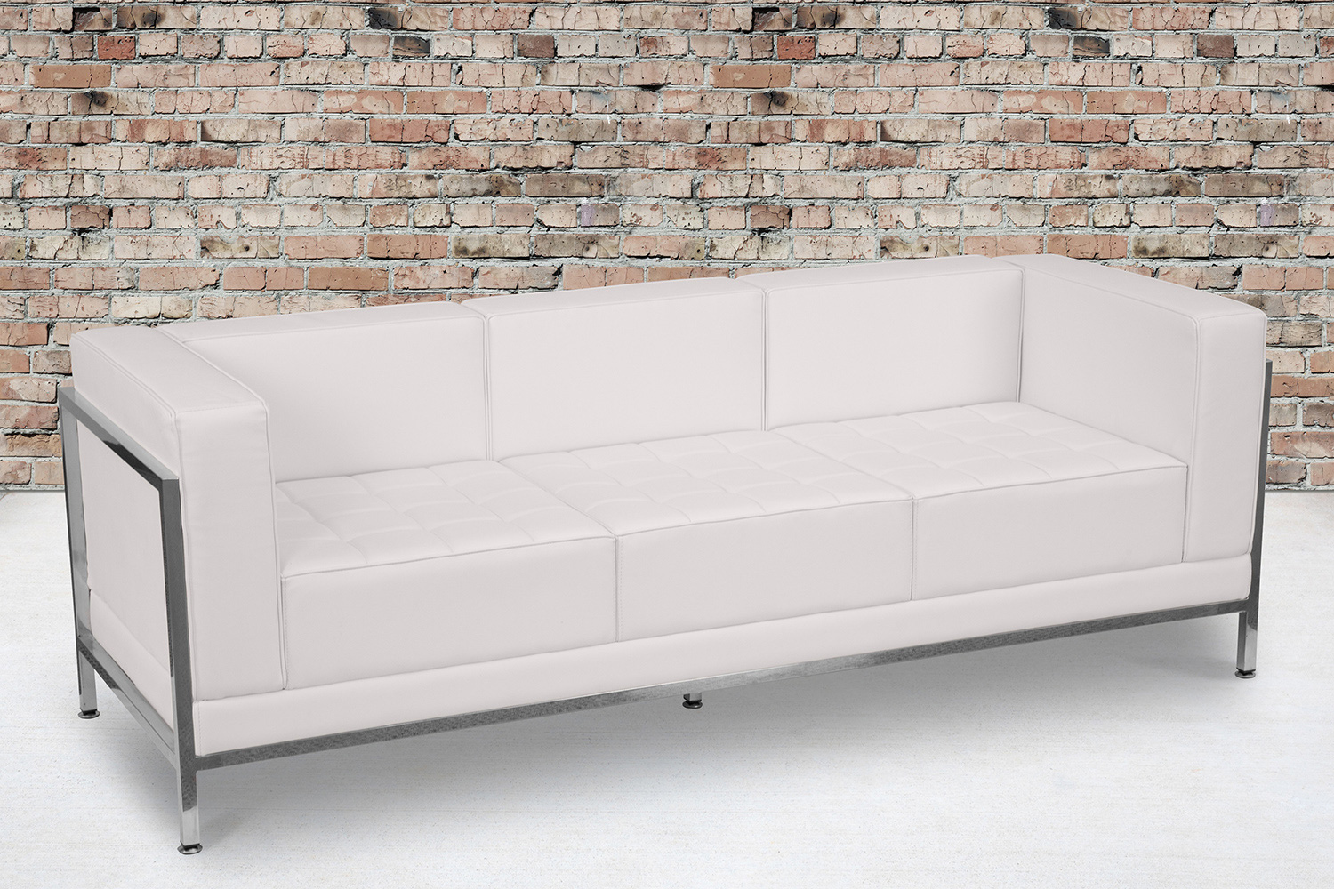 BLNK HERCULES Imagination Series LeatherSoft Contemporary Sofa with Encasing Frame