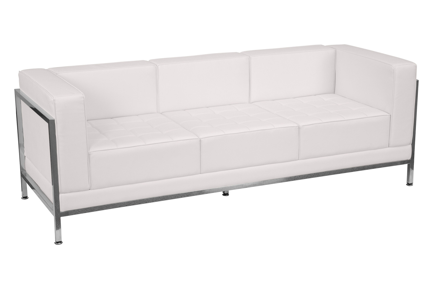 BLNK™ HERCULES Imagination Series LeatherSoft Contemporary Sofa with Encasing Frame - Melrose White