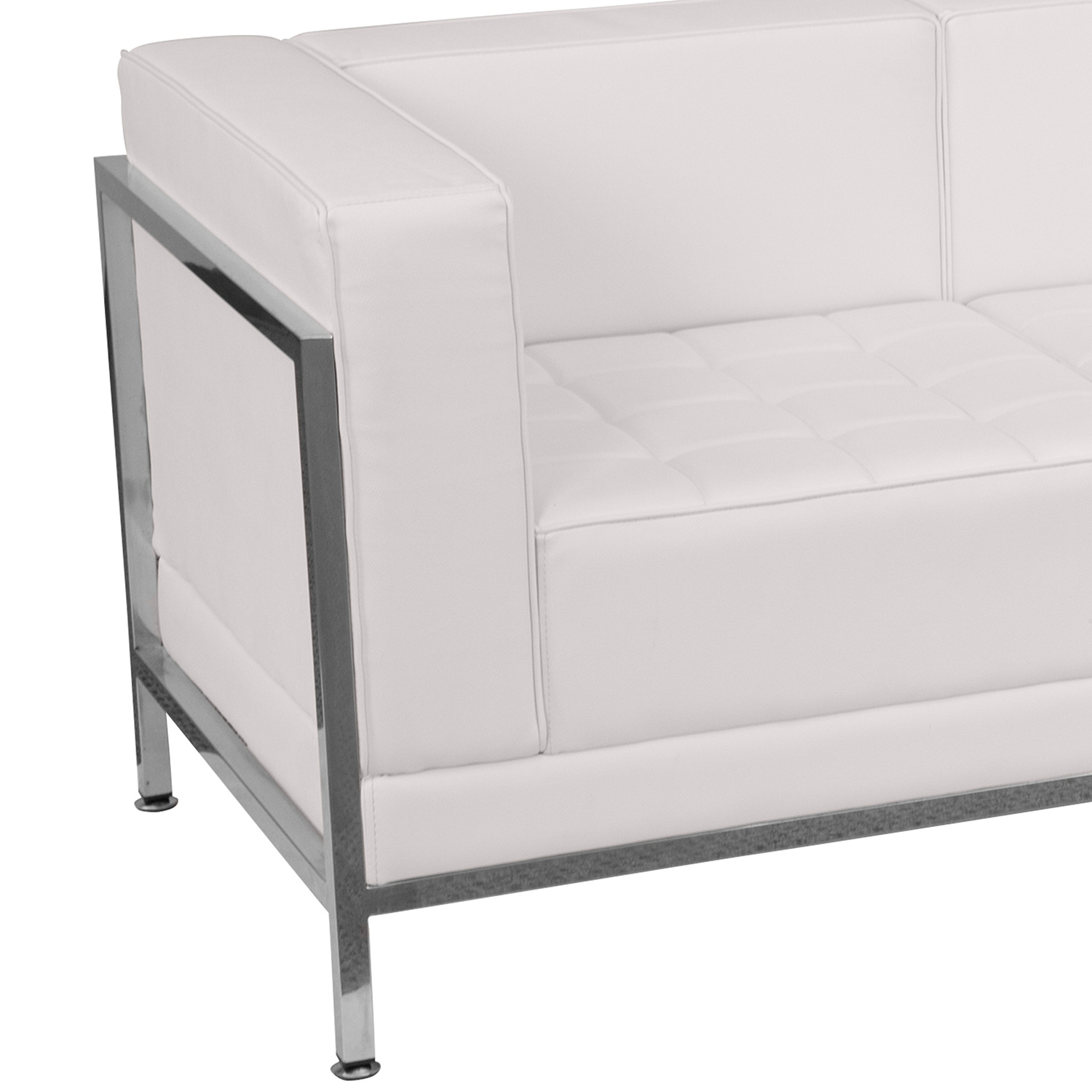 BLNK™ HERCULES Imagination Series LeatherSoft Contemporary Sofa with Encasing Frame - Melrose White