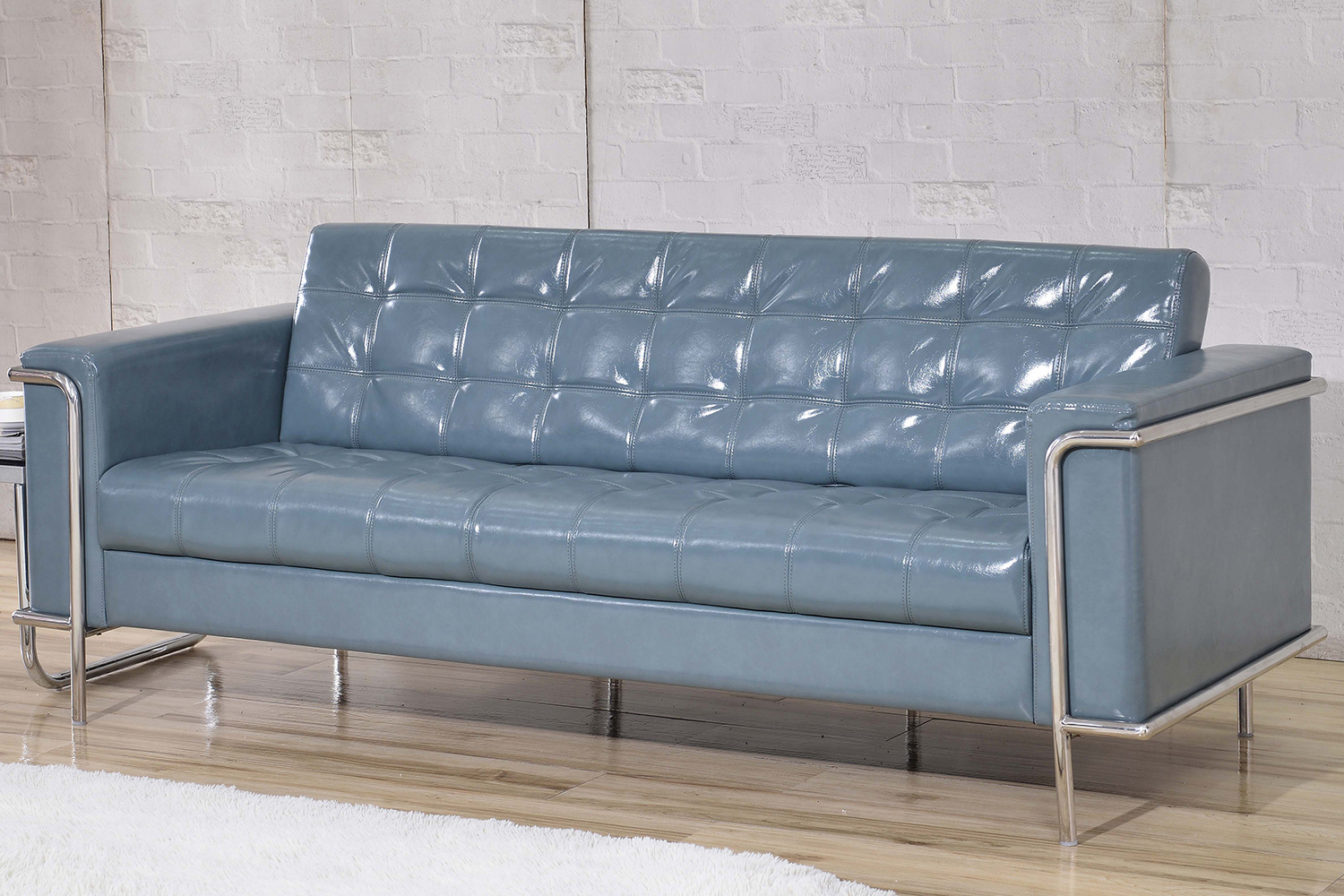 BLNK HERCULES Lacey Series LeatherSoft Contemporary Sofa with Encasing Frame