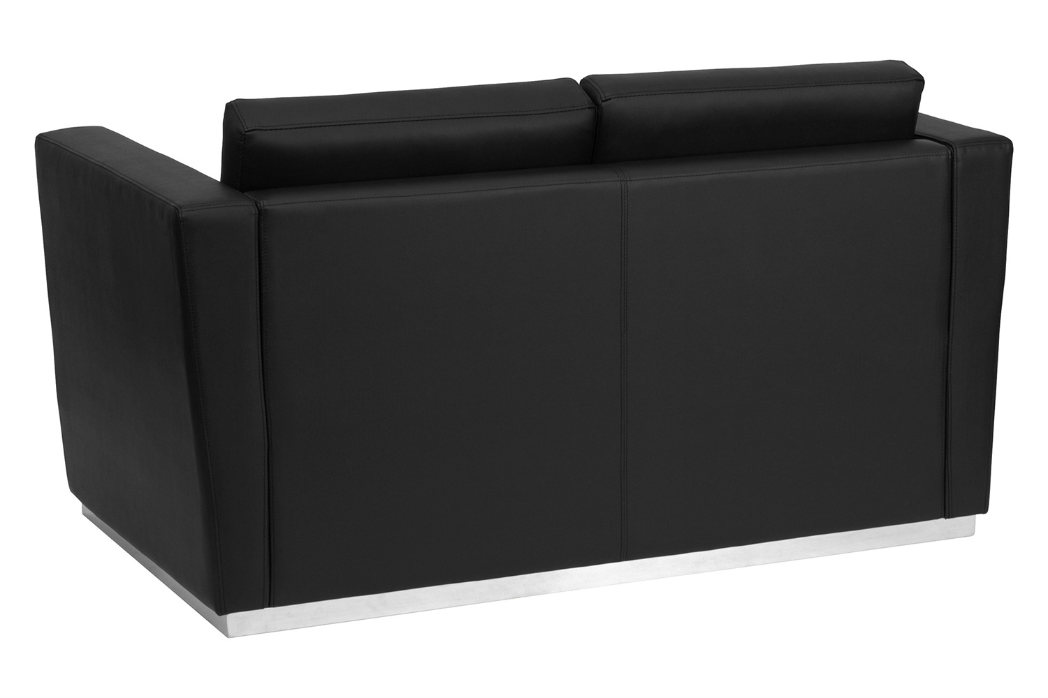 BLNK - HERCULES Trinity Series LeatherSoft Contemporary Loveseat with Stainless Steel Base