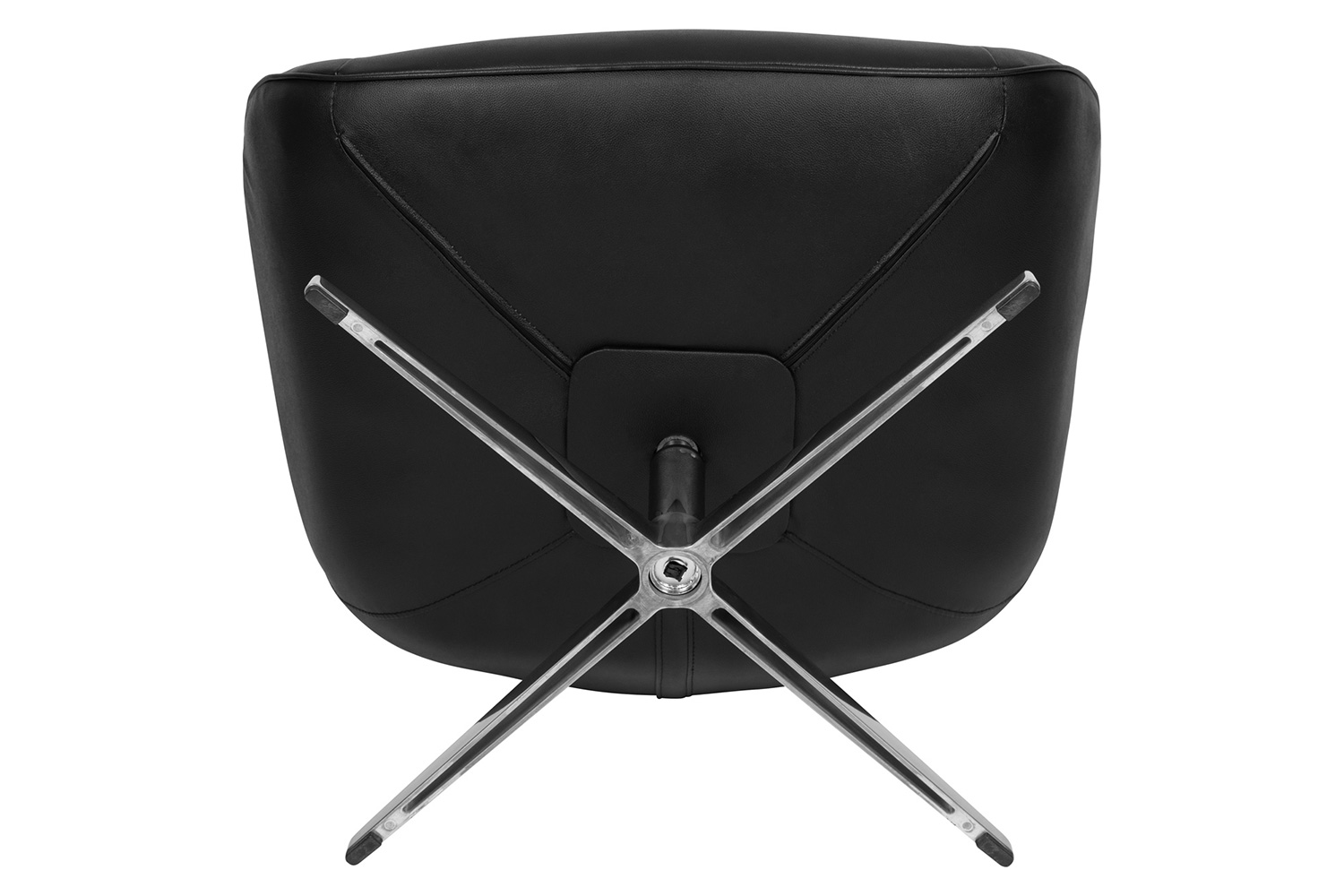 BLNK™ Rally LeatherSoft Swivel Wing Chair - Black