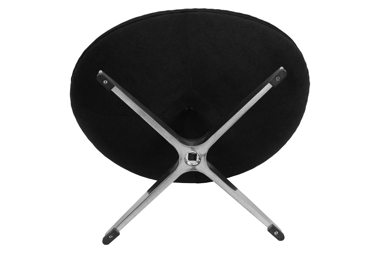 BLNK Rally Fabric Saddle Wing Ottoman - Black